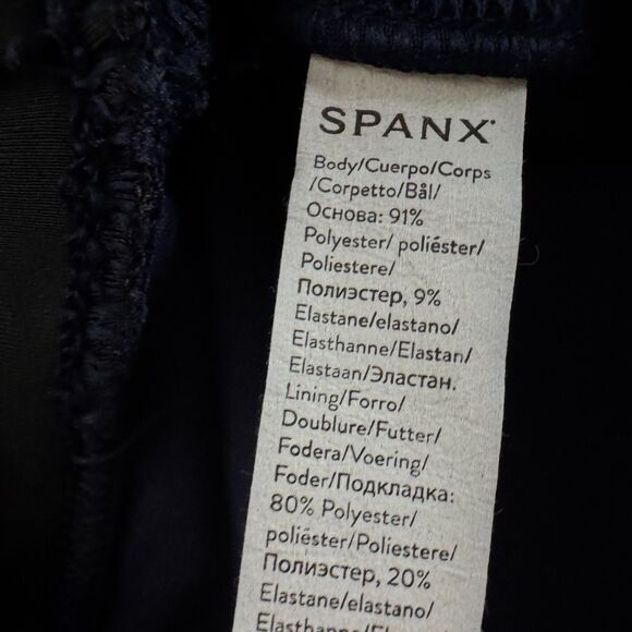 SPANX Blue Ready-To-Wow Velvet Leggings Velour Shapewear Women's Size Small 2070 - Picture 4 of 7